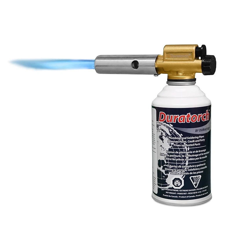 Duracool® DuraTorch™ Torch Kit, Includes Self-igniting Deluxe Head and 2 Cans Torch Fuel. Up To % Hours Of Burn Time Each Can of Fuel.