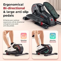 Sunny Health & Fitness Smart Electric Motorized Under Desk Elliptical Cardio Exerciser with Optional Exclusive SunnyFit App Enhanced Bluetooth Connectivity – SF-E3959SMARTG