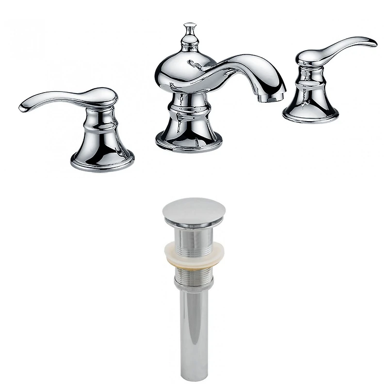 Imaginations Américaines 13,5 pouces Ensemble de robinet de salle de bain W Chrome