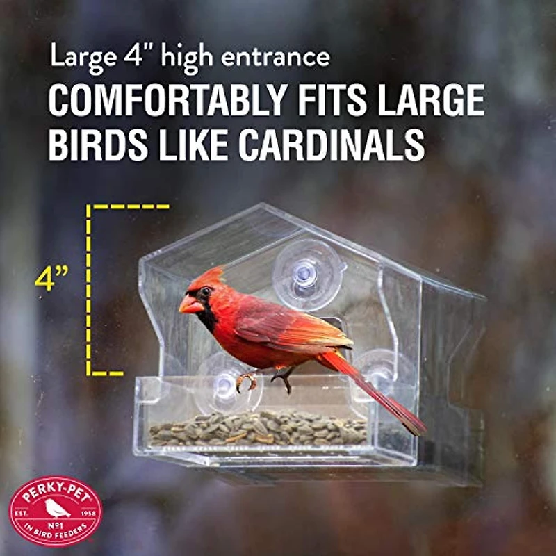 WINDOW BIRD FEEDER, Perky-Pet Window Bird Feeder – 1/2 Lb Capacity