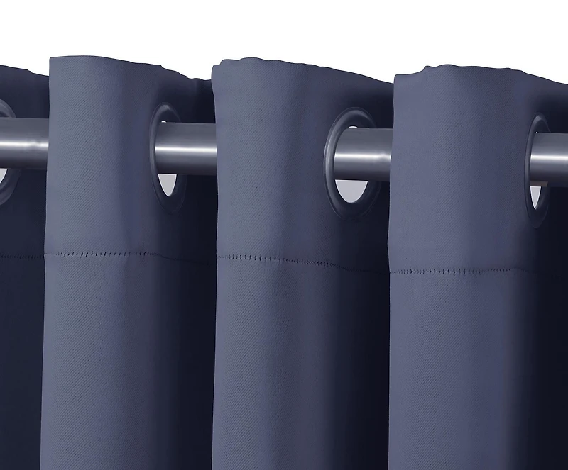 Solid Blackout Grommet Window Panel