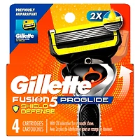Cartouches de rechange de rasoir Gillette Fusion5ProGlide Défense pour hommes de rechange de rasoir pour manche de rasoir Flex-pivot, 2x plus de lubrification, lame de précision pour hommes