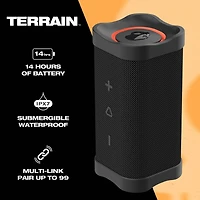 Skullcandy Terrain XT Compact Tough Wireless Speaker – Black, TERRAIN WIRELESS SPEAKER XT