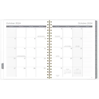 Mead Dark Floral Large Weekly/Monthly Clear Poly Planner, Planner