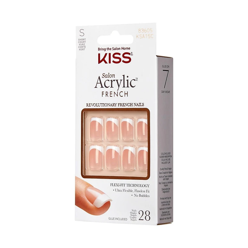 KISS Salon Acrylic - Fake Nails, 28 Count, Medium