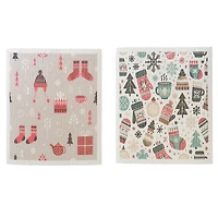 Lot De 2 Torchons Suédois (Mitaines, Tuque Et Chaussettes) (Assortiment) - Lot De 2