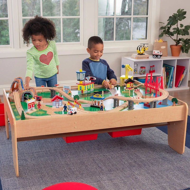 KidKraft Ensemble Train et table en bois Montagne cascade