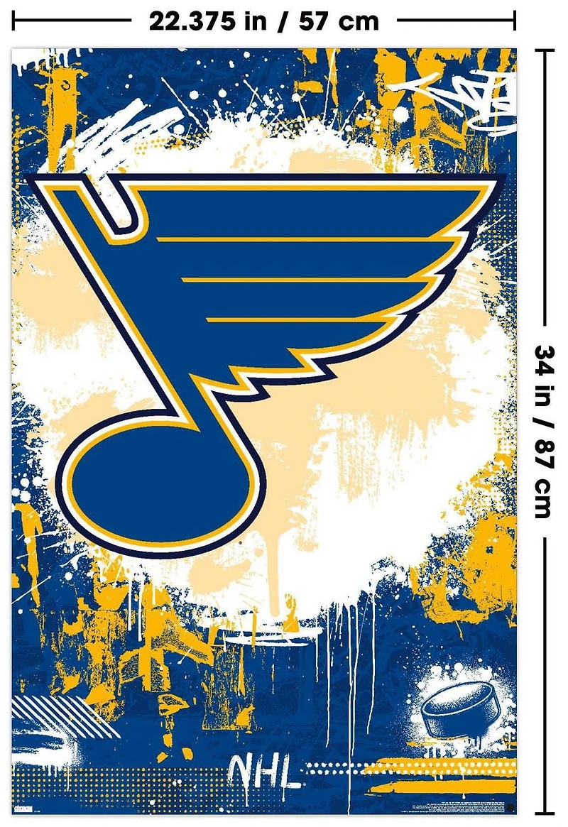 NHL St. Louis Blues - Maximalist Logo 23 Wall Poster, 22.375" x 34"