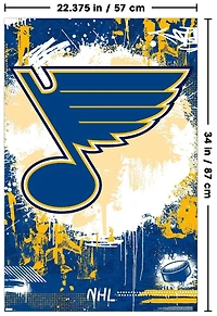 NHL St. Louis Blues - Maximalist Logo 23 Wall Poster, 22.375" x 34"