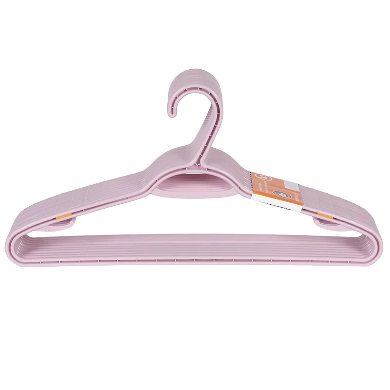 Neatfreak Plastic Clothes Hanger, pack of 10, Mauve Splash