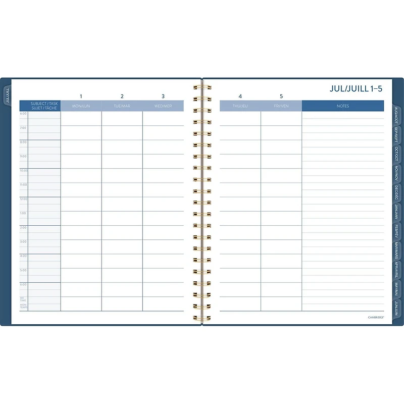 Cambridge Teacher Blue Large Planner