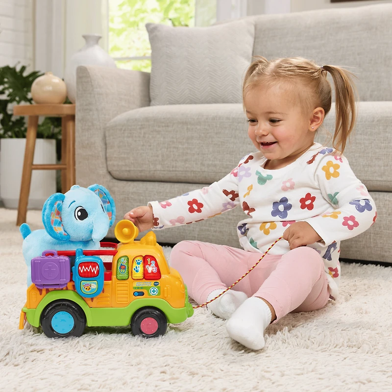 VTech® Learn & Rescue Elephant Truck™ with Plush Elephant Toy - English Version, 12-36 Months, VT ELEPHANT TRUCK EN