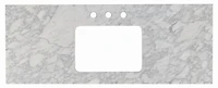 47,5 po. W 18,25 po D Stone Top En Bianca Carara Couleur Pour 3H8-po. Robinet AI-17456
