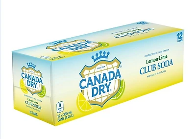 Soda club citron-lime Canada DryMD - Emballage de 12 canettes de 355 mL 12 x 355 ml