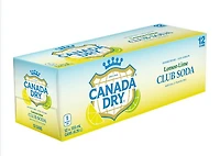 Canada Dry® Club Soda Lemon-Lime 355 mL Cans, 12 Pack, 12 x 355 ml