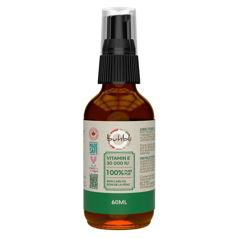Huile de Vitamine E - 30000 UI 60ml Biologique et 100% pur