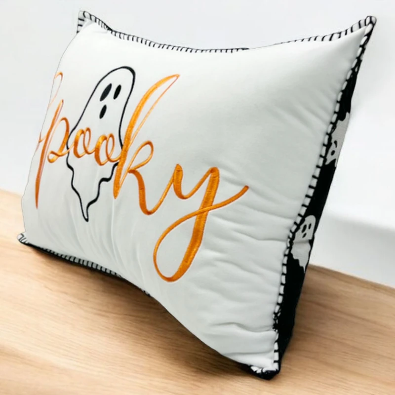 Way to Celebrate! Halloween Spooky Ghost Decorative Pillow