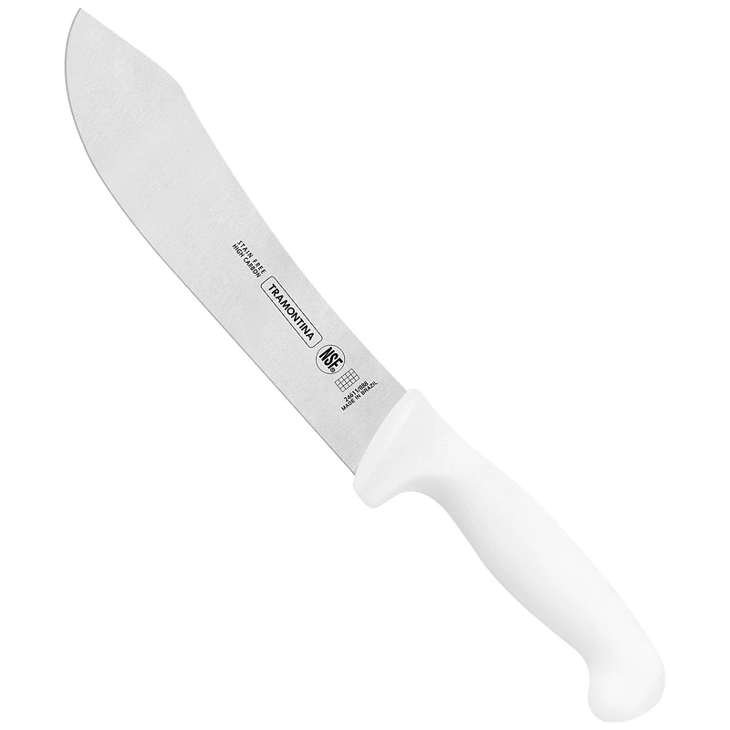 Tramontina Professional 8" Steak Knife with Stainless Steel Blade and White Polypropylene Handle