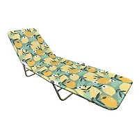Fabric Beach Lounger,Lemon