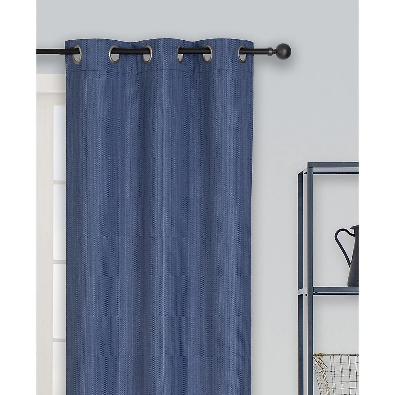Safdie & Co. Rideau 2PK 84L Blackout Texturé Indigo Bleu
