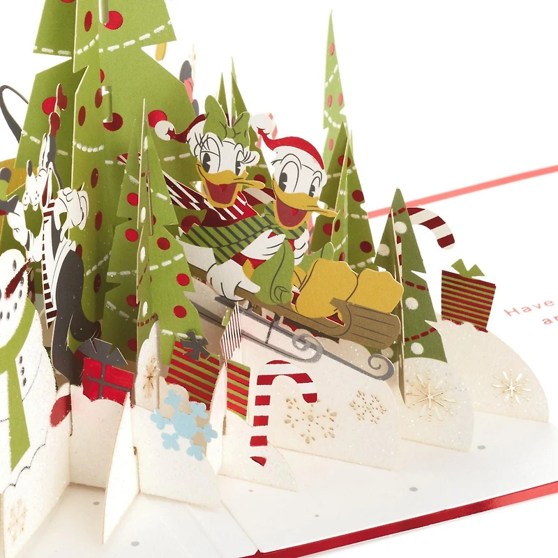 Hallmark Signature Paper Wonder 3D Pop-Up Christmas Card (Disney Mickey Mouse and Friends)