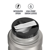 Thermos Stainless King Pot alimentaire isotherme sous vide avec cuillère, 453,6 g, acier inoxydable mat Contenant à aliments