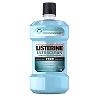 Rince-bouche Listerine Ultraclean Protection gencives Zero, Protection contre la gingivite, la plaque et le tartre, Antiseptique, antibactérien, Sans alcool, Soin buccodentaire, Menthe rafraîchissante 1l