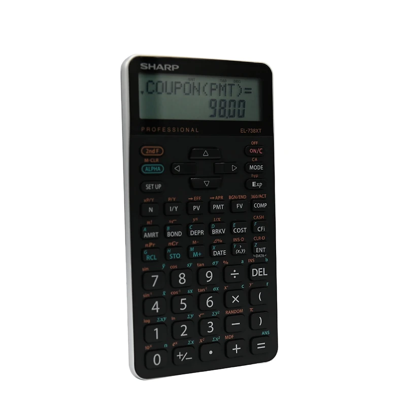 SHARP EL738XT 10-Digit Financial Calculator, Time Value Money Solver, Amortization, Cash Flow Analysis, NPR, IRR, Depreciation, Breakeven Calculations