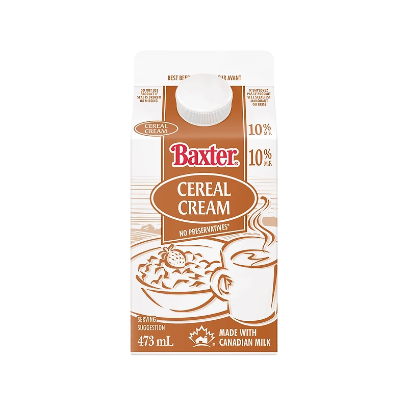 Baxter Crème à céréales 10 % 473 mL