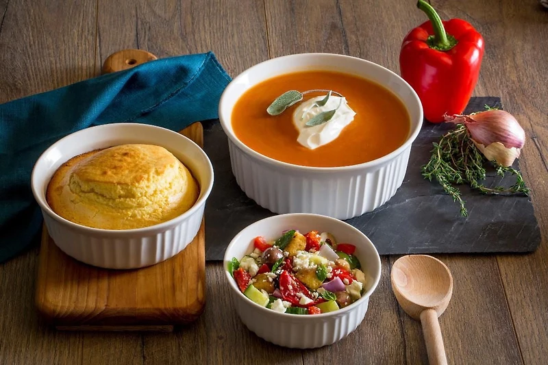 Corningware® French White 3 Piece Bakeware Set, Durable stoneware