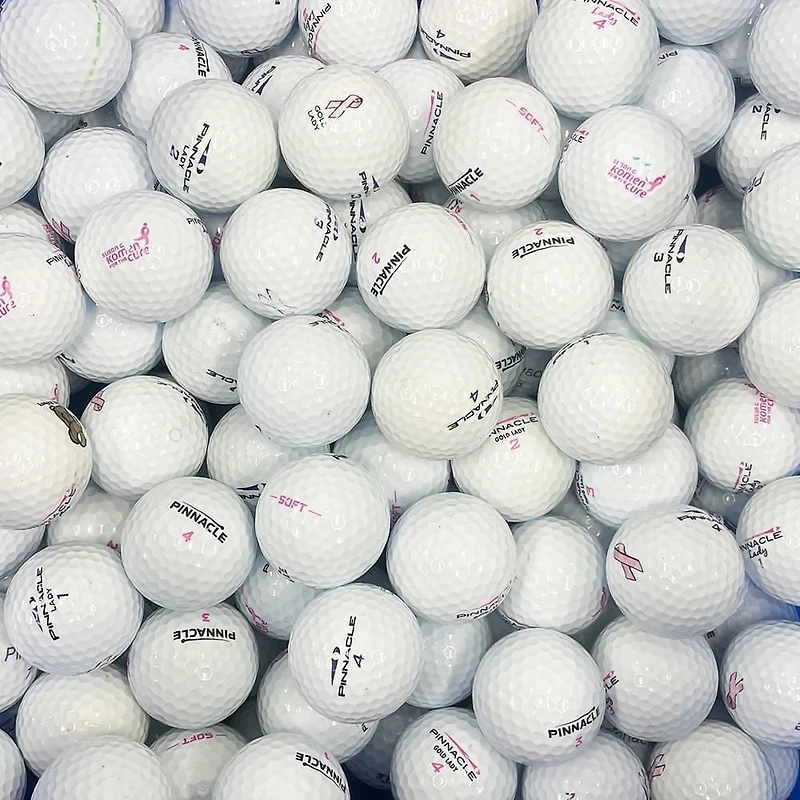 Mulligan - 100 balles de golf récupérées Pinnacle Lady AAA, Blanc