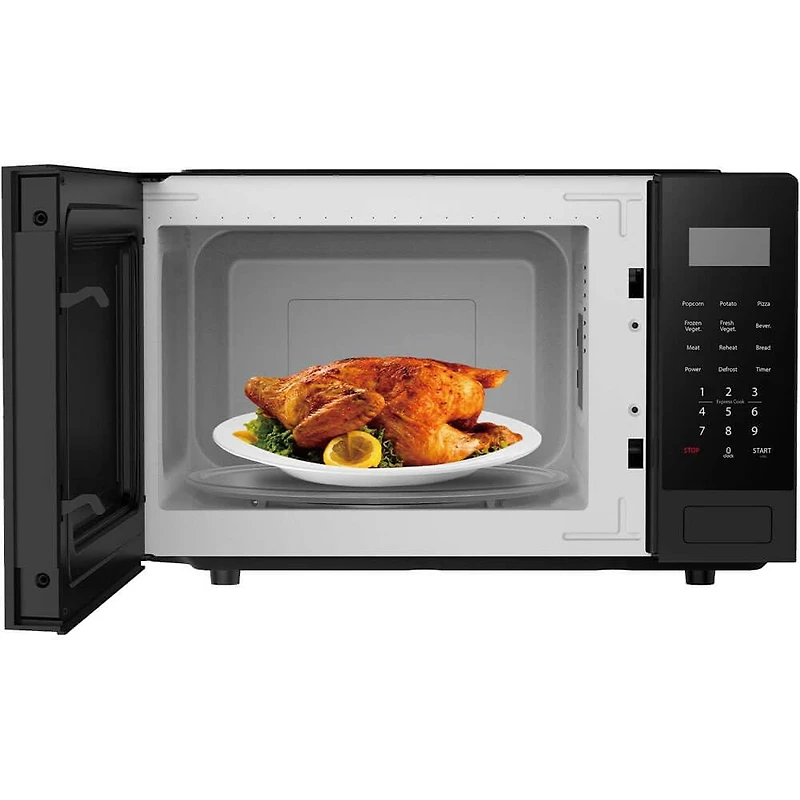 Four à micro-ondes de comptoir Frigidaire de 0,9 pi³ (25,5 L), profil bas, 900 W, 10 niveaux de puissance, noir