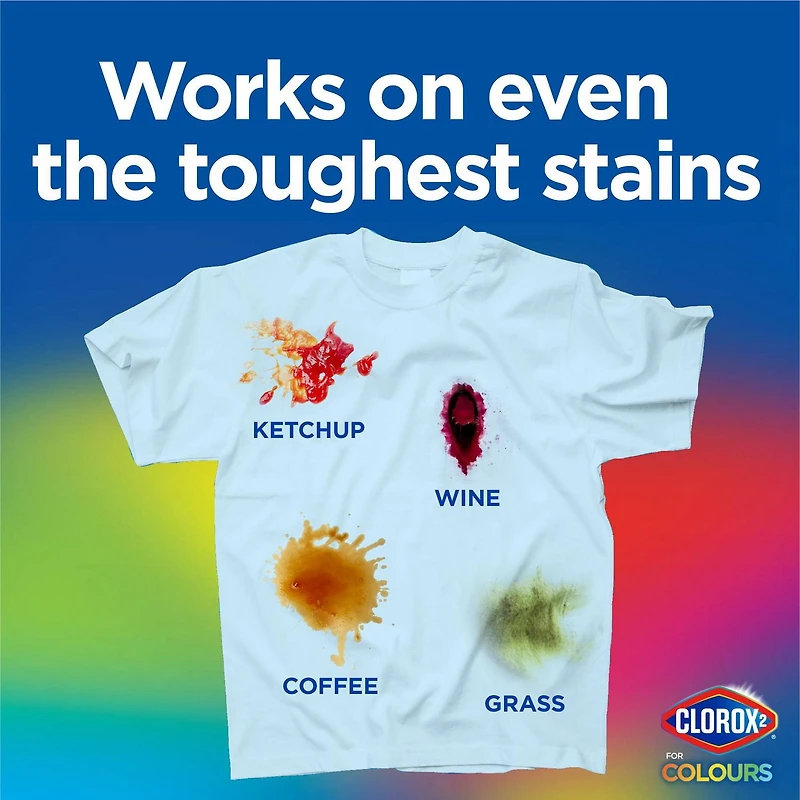 Clorox 2® for Colours, Stain Remover & Laundry Additive, 2.6L, Bleach Free, Colour Booster