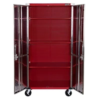 Armoire de rangement roulante UltraHD, Rouge, 91 cm (L) x 46 cm (P) x 183 cm (H)