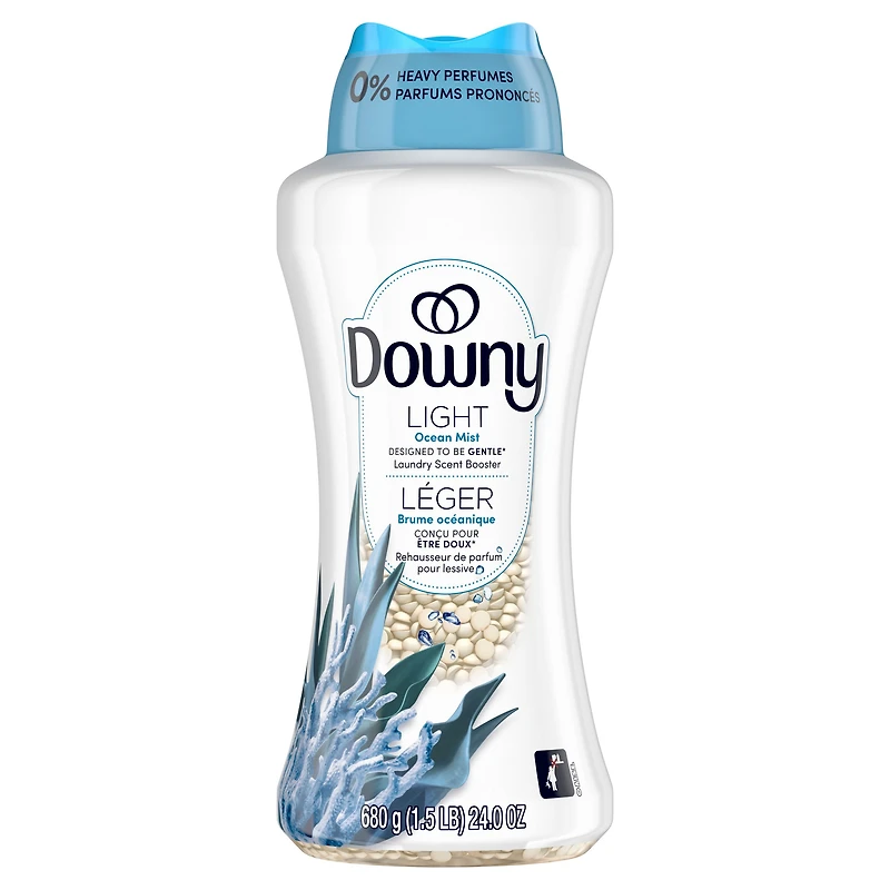 Downy Light Laundry Scent Booster Beads, Ocean Mist Scent, In-wash fabric beads designed to be gentle with a light boost of scent, No Heavy Perfumes