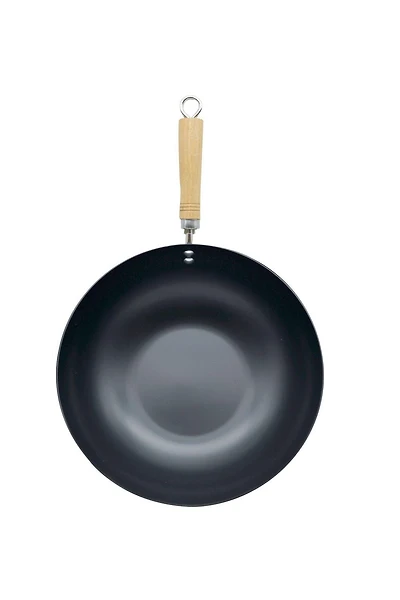 Starfrit Carbon Steel 11-inch (28 CM )  Wok, STARFRIT BLACK WOK