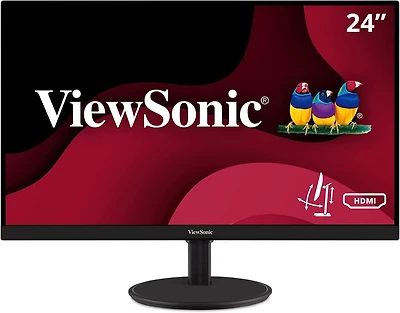 ViewSonic VA2447-MH 24 Inch Full HD 1080p Monitor with Ultra-Thin Bezel, Adaptive Sync, 60Hz, VESA, and HDMI, VGA Inputs for Home and Office