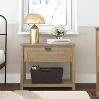 Mr. Kate Primrose Wide 1 Drawer Nightstand with Open Shelf, Natural