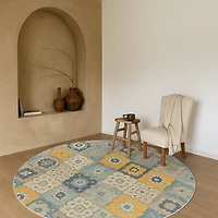 Tapis floral moderne de la collection Savannah Rug Branch