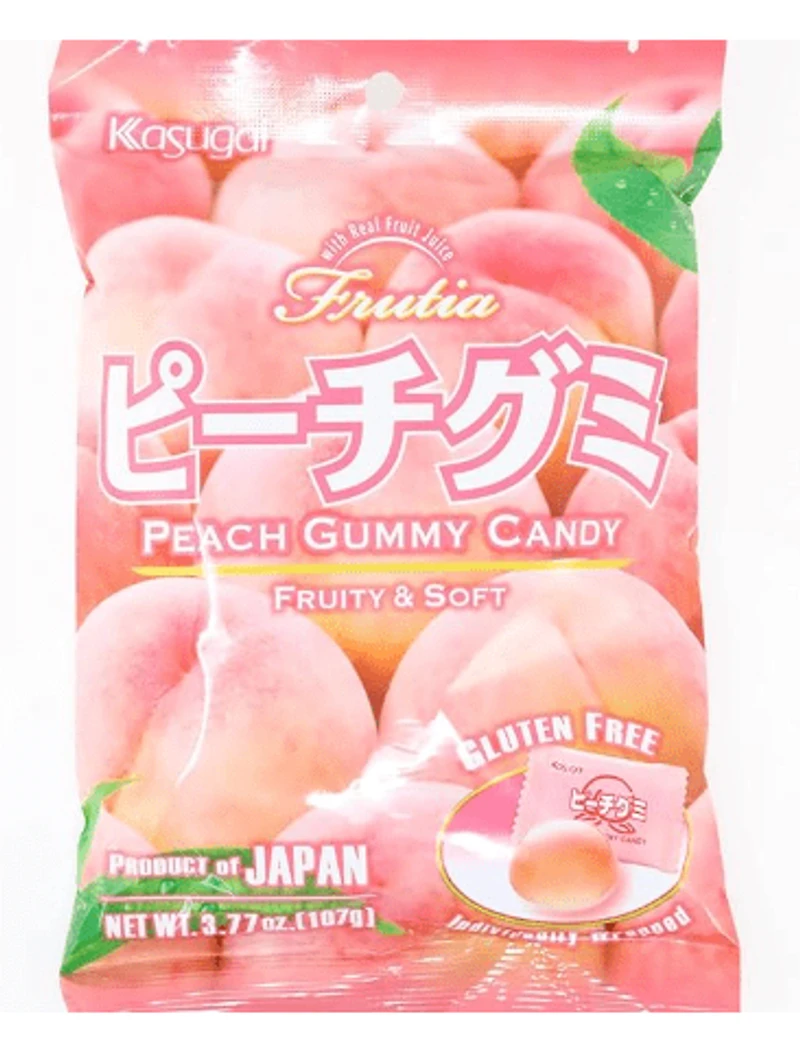 KASUGAI Peach Gummy Candy, 107 g