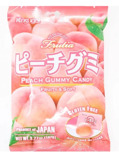 KASUGAI Peach Gummy Candy, 107 g