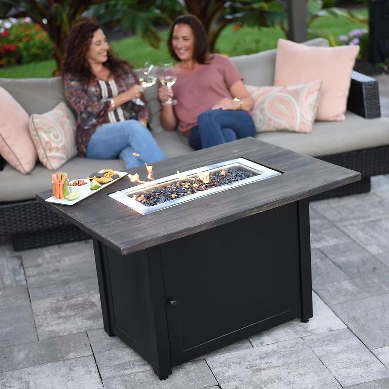Endless Summer Le foyer au gaz Marc LP rectangulaire 40 x 28 pouces GAD17107ES