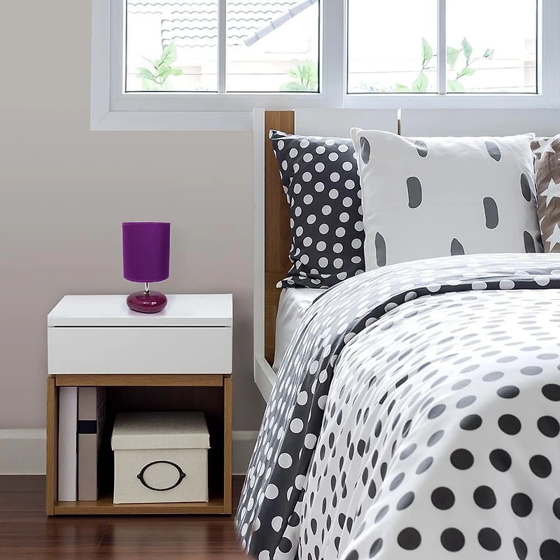 Simple Designs Stonies Small Stone Look Table Bedside Lamp