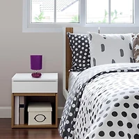 Simple Designs Stonies Small Stone Look Table Bedside Lamp