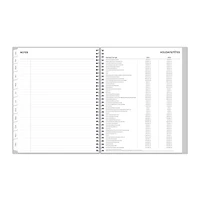 Agenda hebdomadaire/mensuel 2024, 8,5 po x 11 po, Blue Sky, Gris