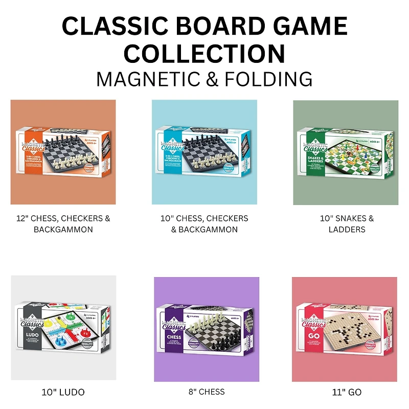 Tradeopia Magnetic Classics – 10 Inch Magnetic Snakes & Ladders, Magnetic Classic Game