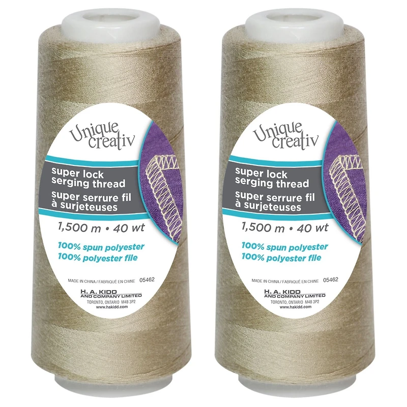 UNIQUE CREATIV TRULOCK Serging Thread — 100% Polyester, 40 wt
