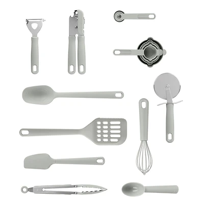 Ensemble 19PC d’ustensiles de cuisine, Gris