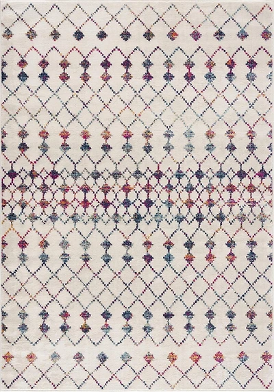 Tapis d'interieur Rug Branch Savannah Boho, beige bleu, moderne - Salon, chambre, salle a manger et cuisine<br>