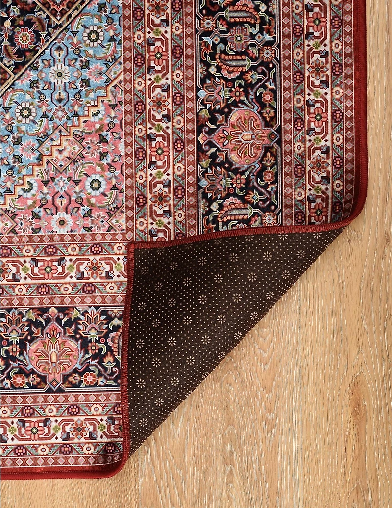 Tapis d'appoint Emerald Duluth gris & bleu de 2 pi 2 po x 3 pi 2 po